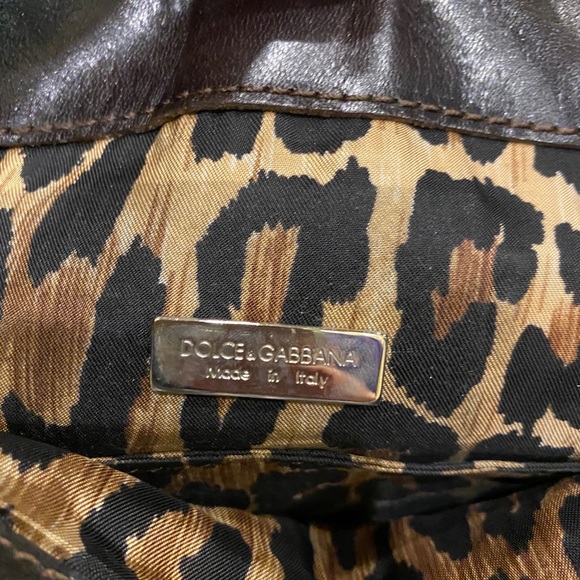 Dolce & Gabbana brown suede embellished bag - Picture 4 of 7